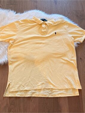 Ralph Lauren Mens Pale Yellow Classic Polo